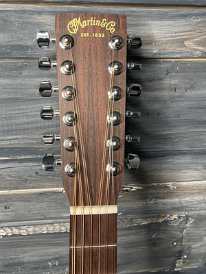 Martin D-X2E 12 String front of headstock