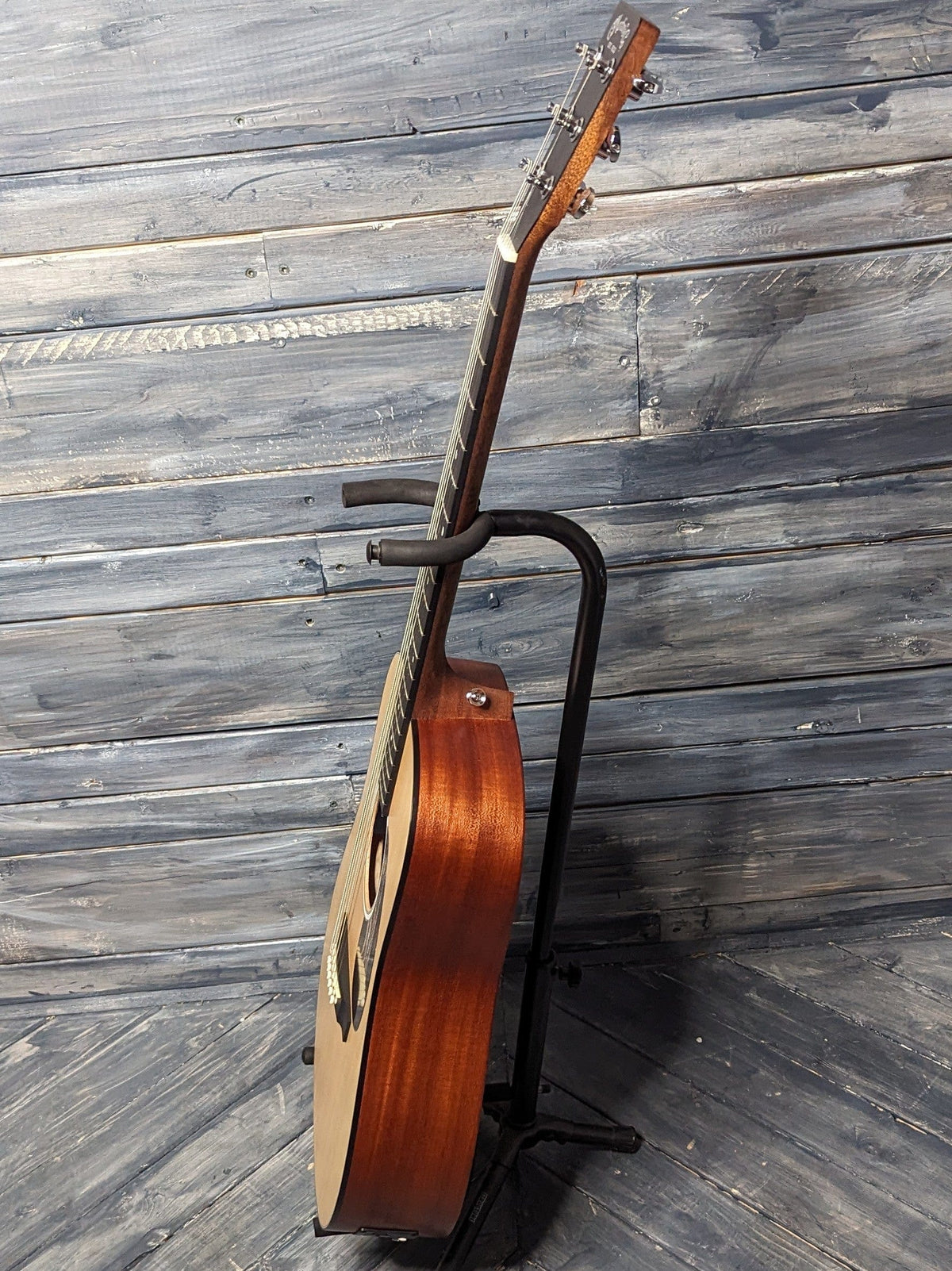 Martin DJR-10E full treble side view of guitar