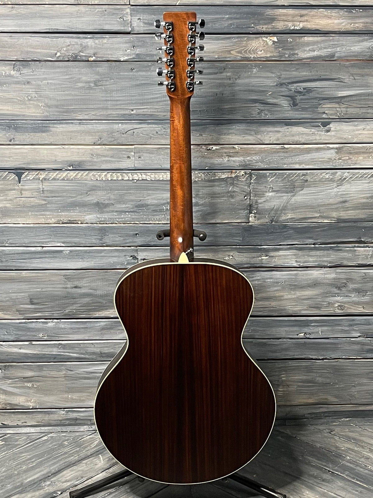 Martin Left Handed Grand J-16E 12-String full view of back