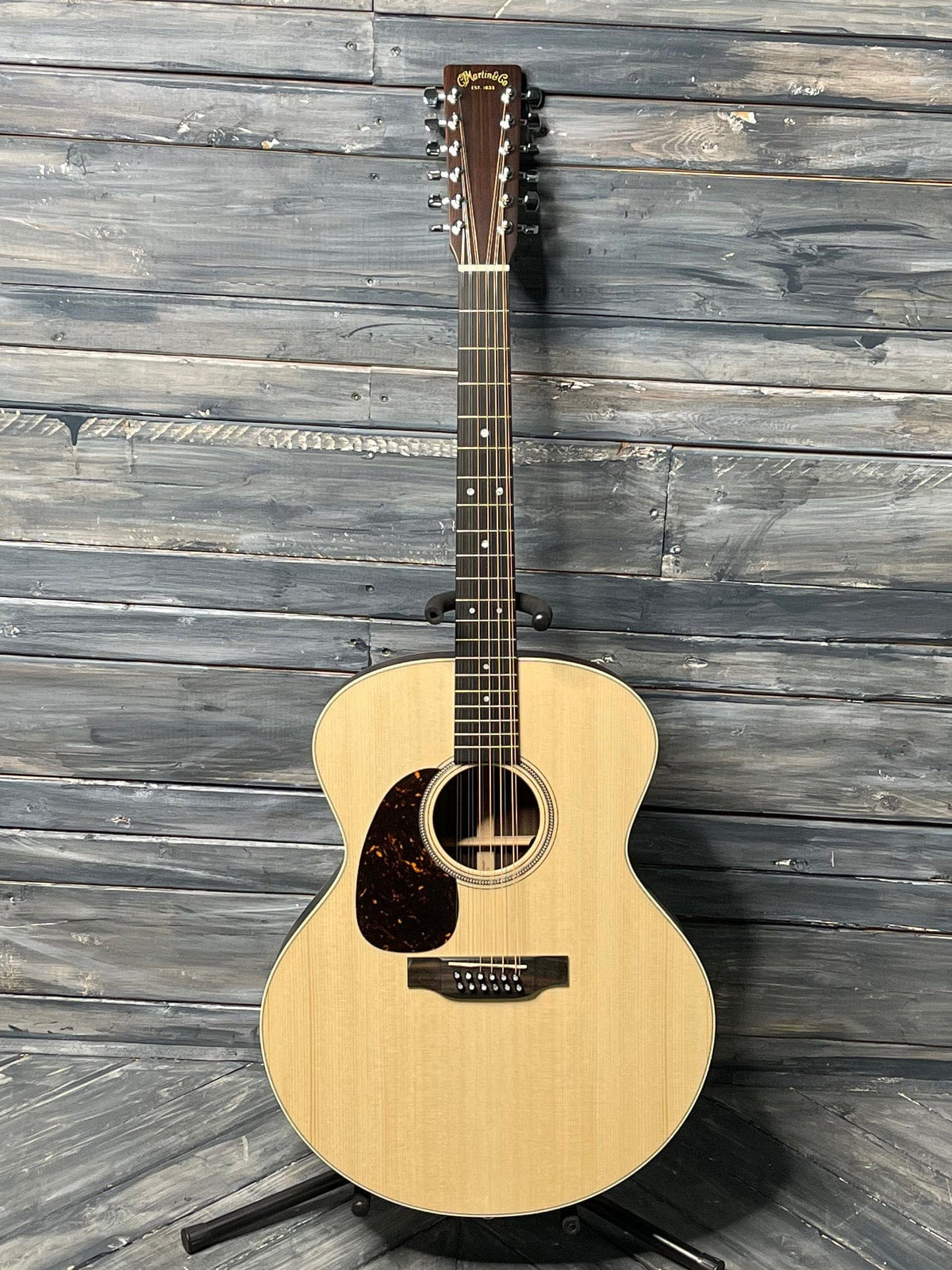 Martin Left Handed Grand J-16E 12-String full view of front