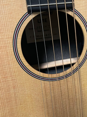Martin Left Handed LX1E soundhole and label