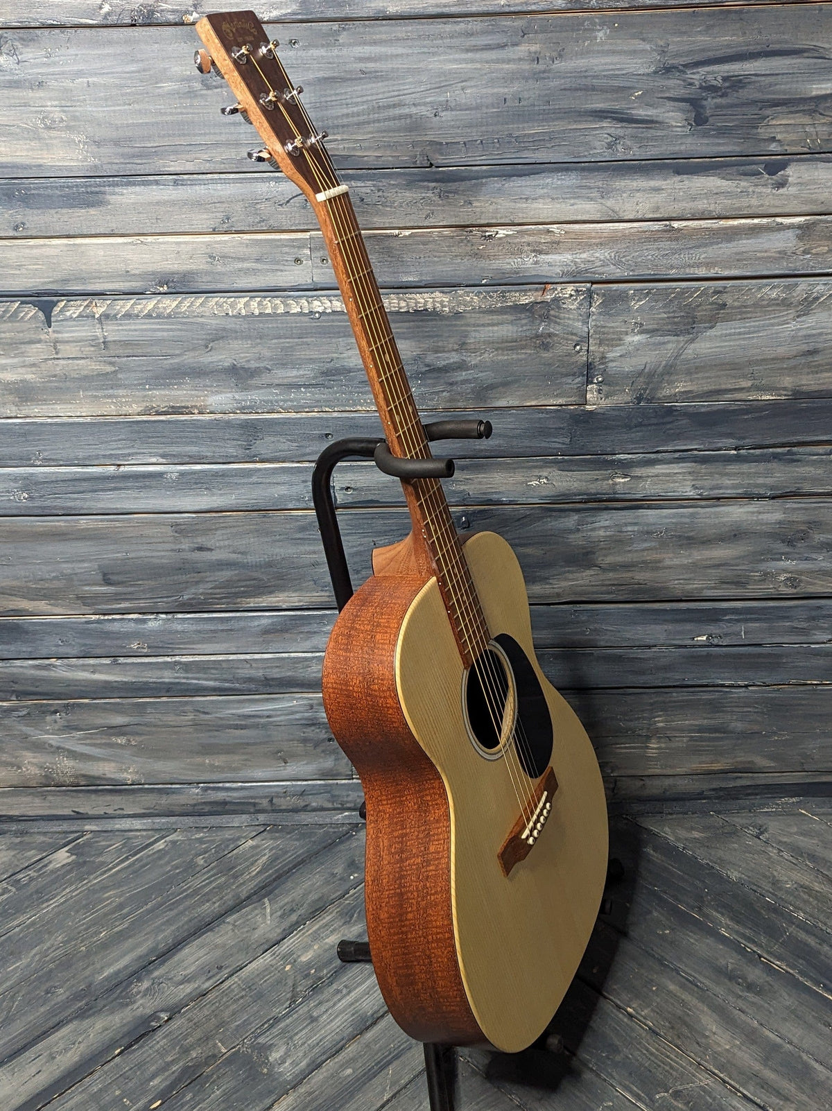 Martin X-Series 000-X2E full bass side view of the guitar