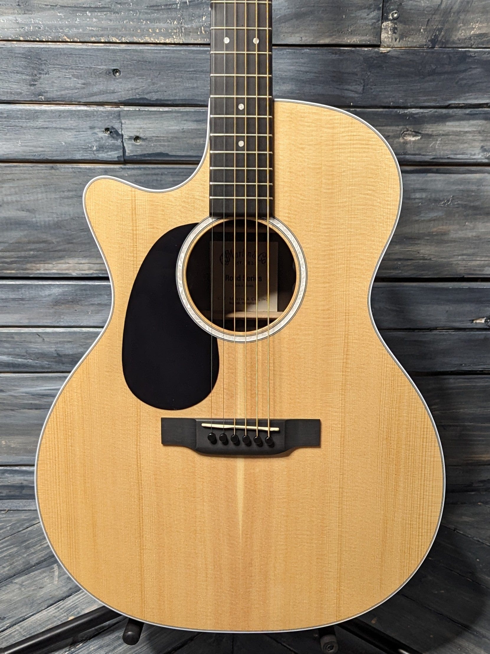 Used Martin Left-Handed GPC-13E close up of the body