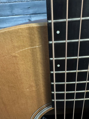 Close-up of a guitar's soundhole and strings