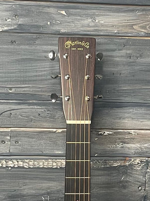 Martin Left Handed 000-28 front of headstock
