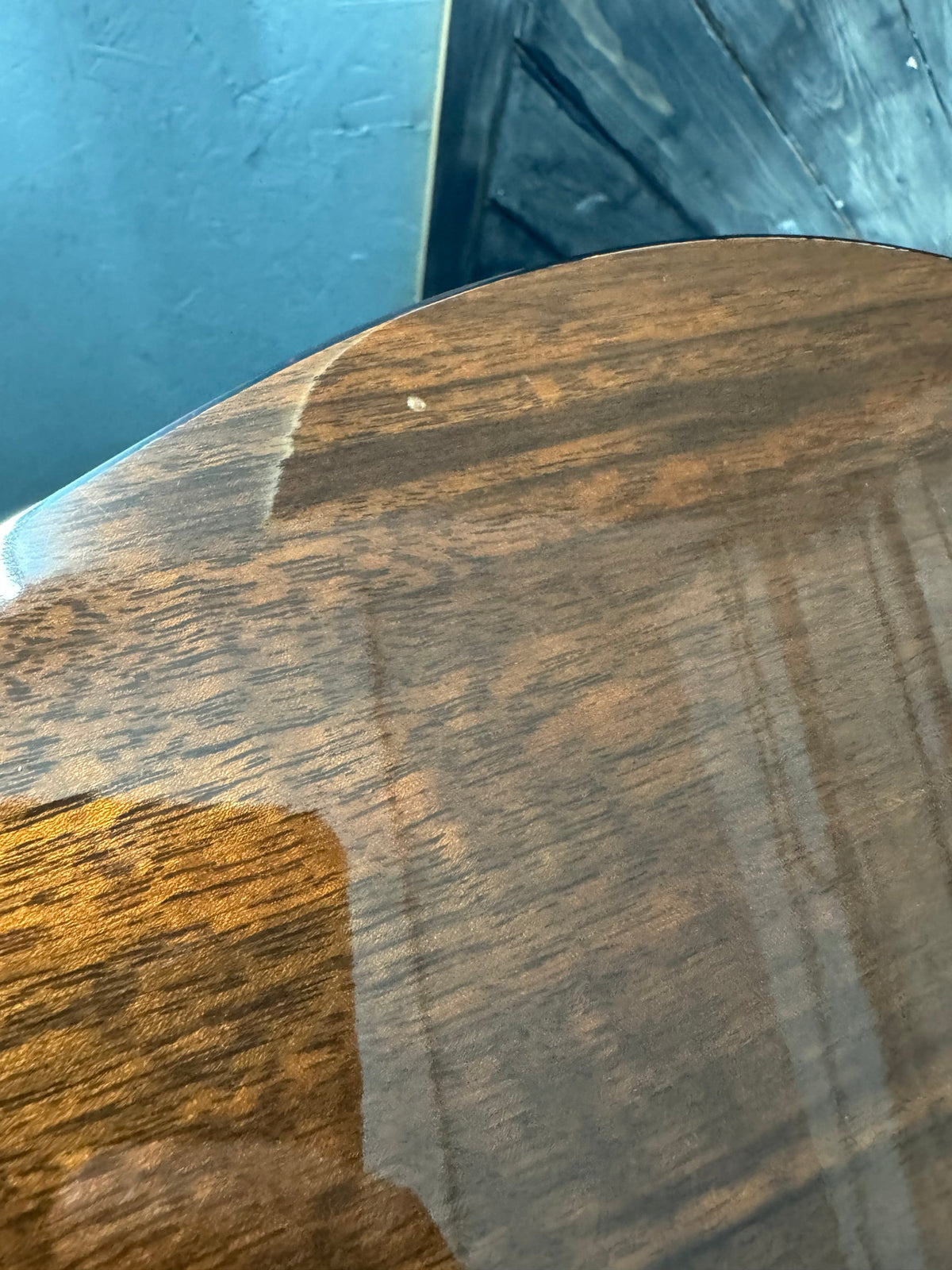 This is a photo of the back of the guitar.