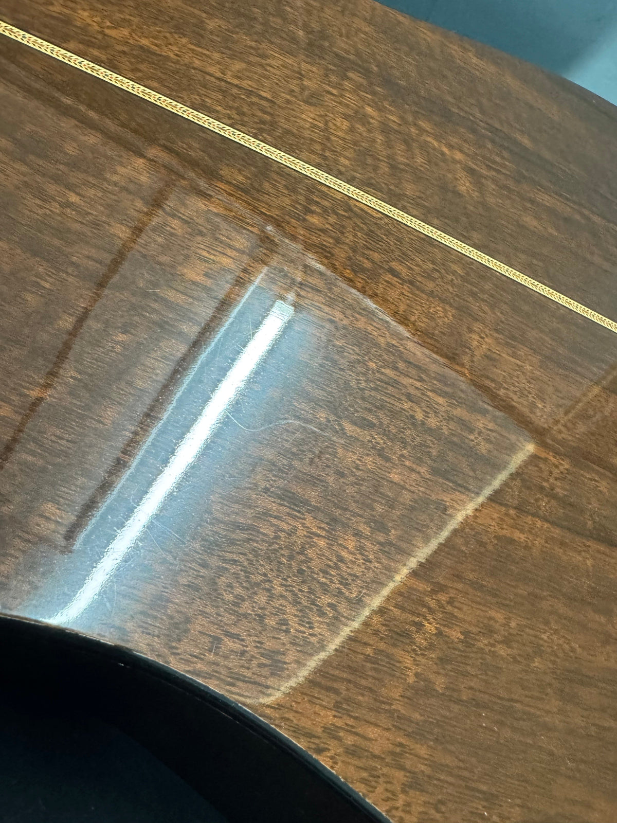 This is a photo of the back of the guitar.