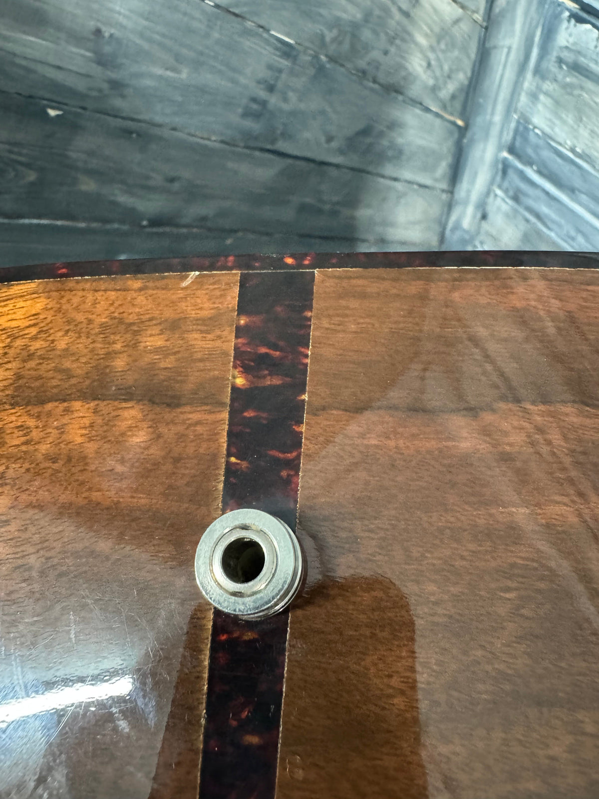 This is a photo of the back of the guitar.