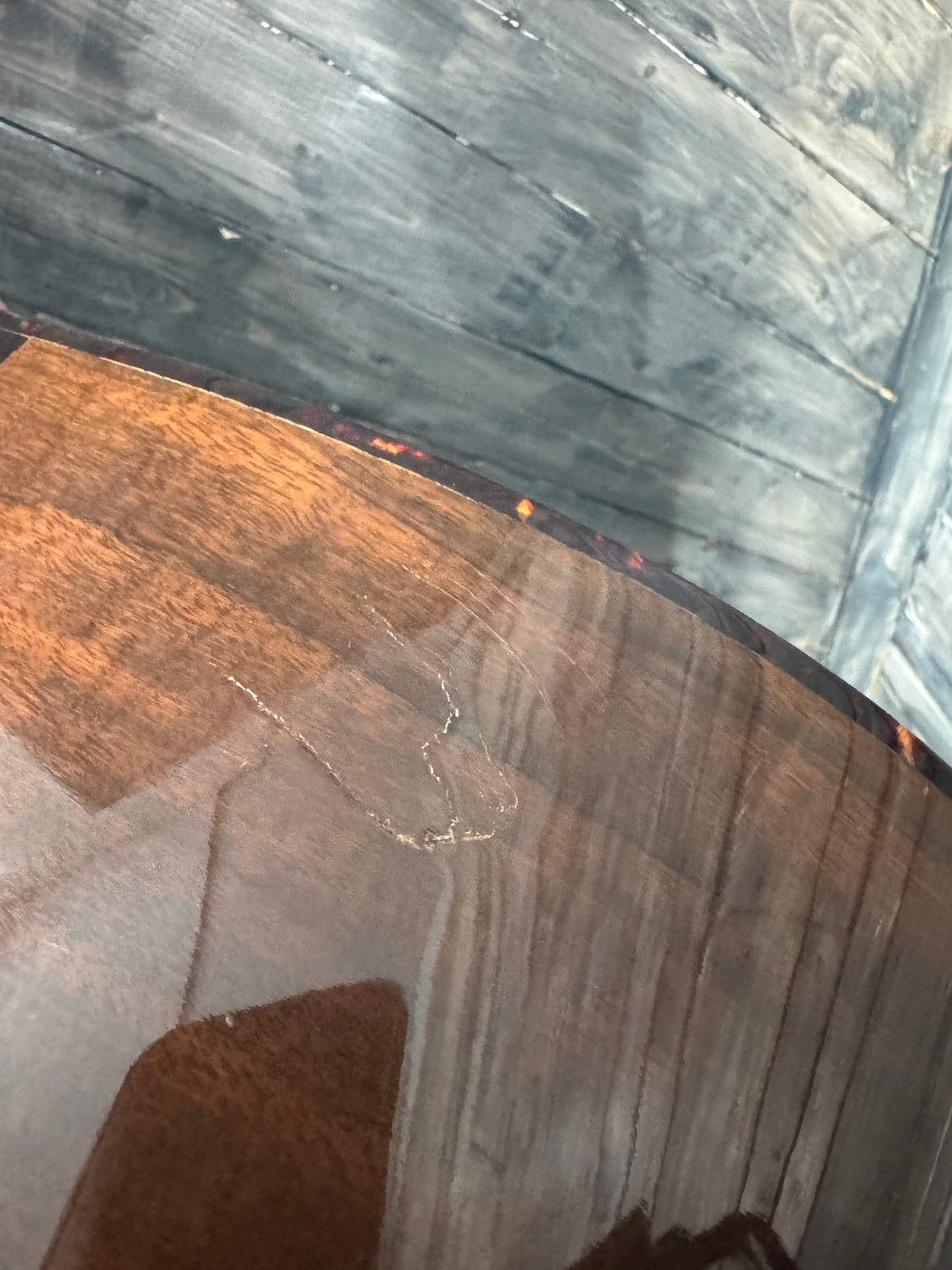 This is a photo of the back of the guitar.