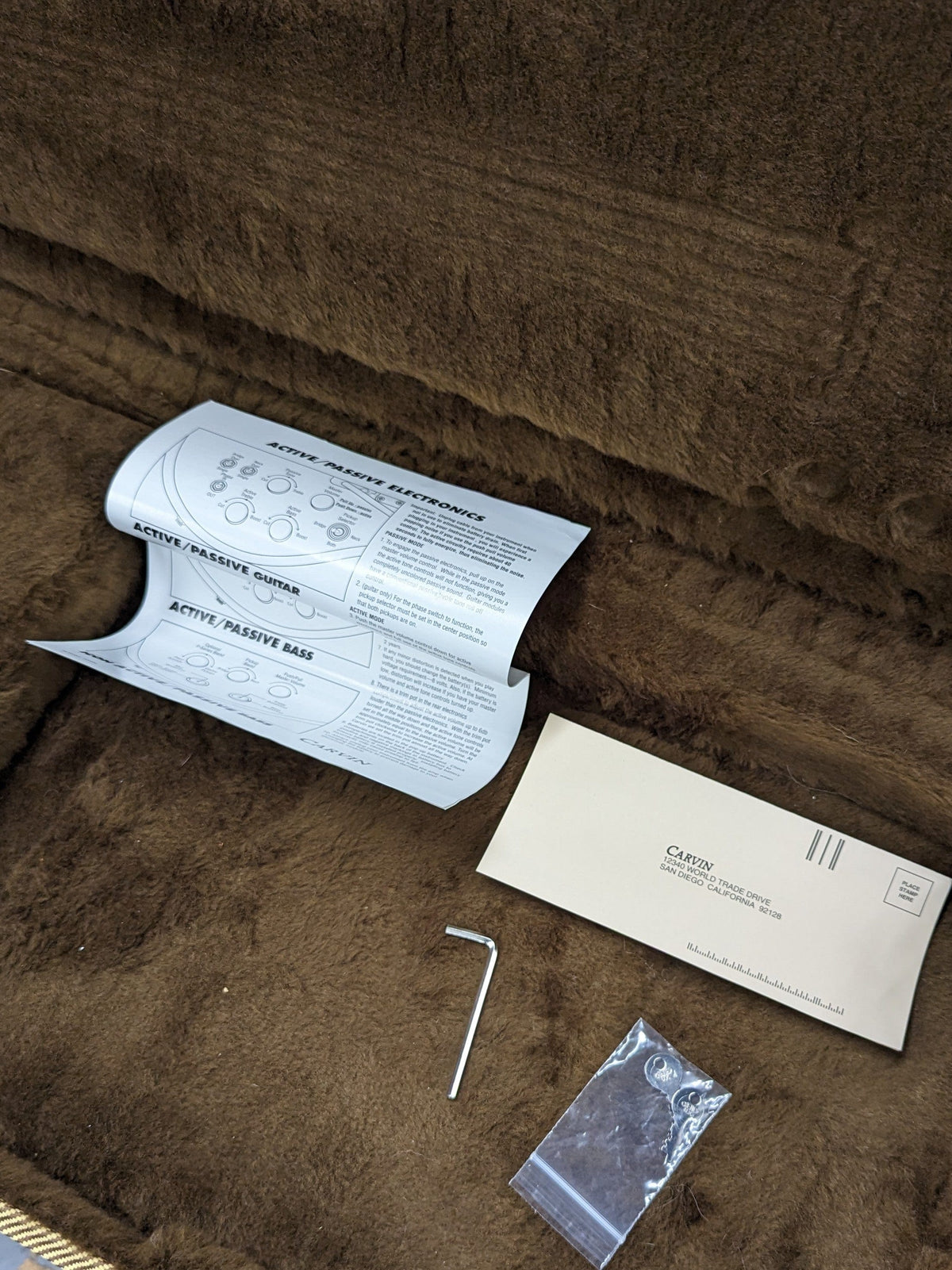 Carvin instructions for guitars electronics and truss rod adjustment tool