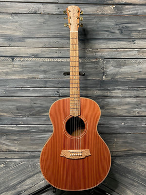 Cole Clark Left Handed Angel 2 Redwood full view of the guitar