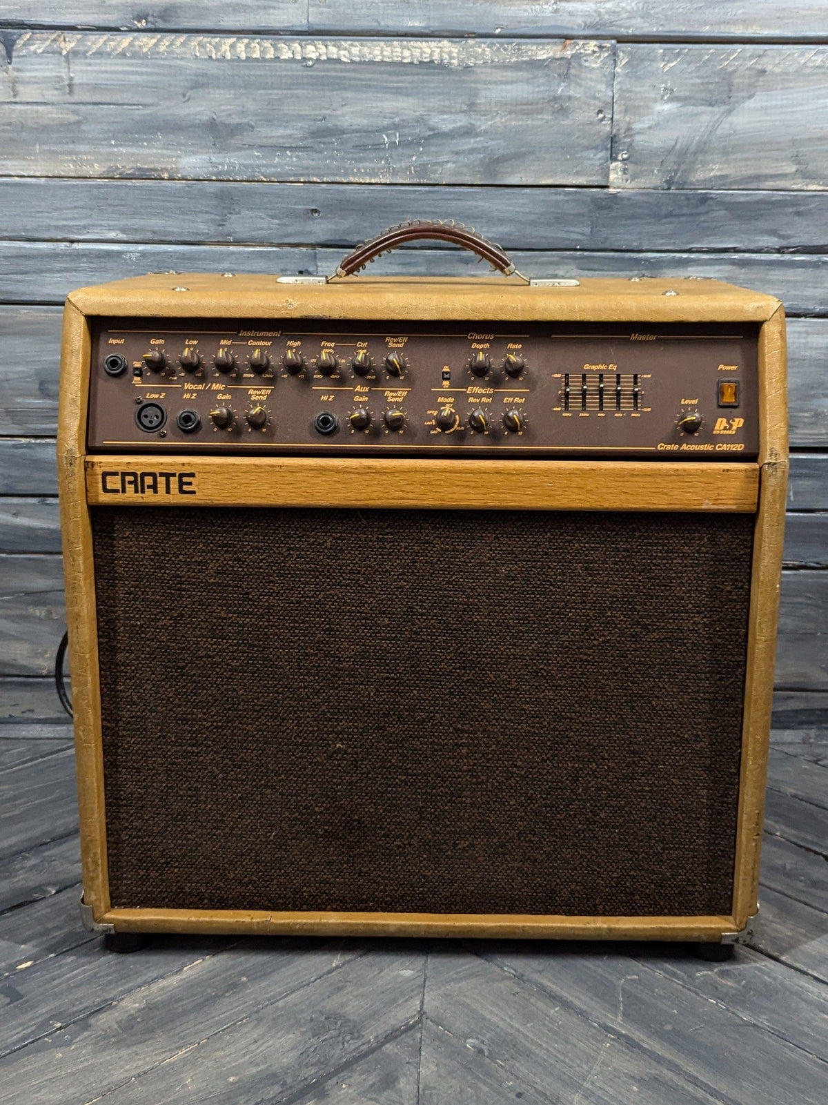 Used Crate CA112D front of the amp