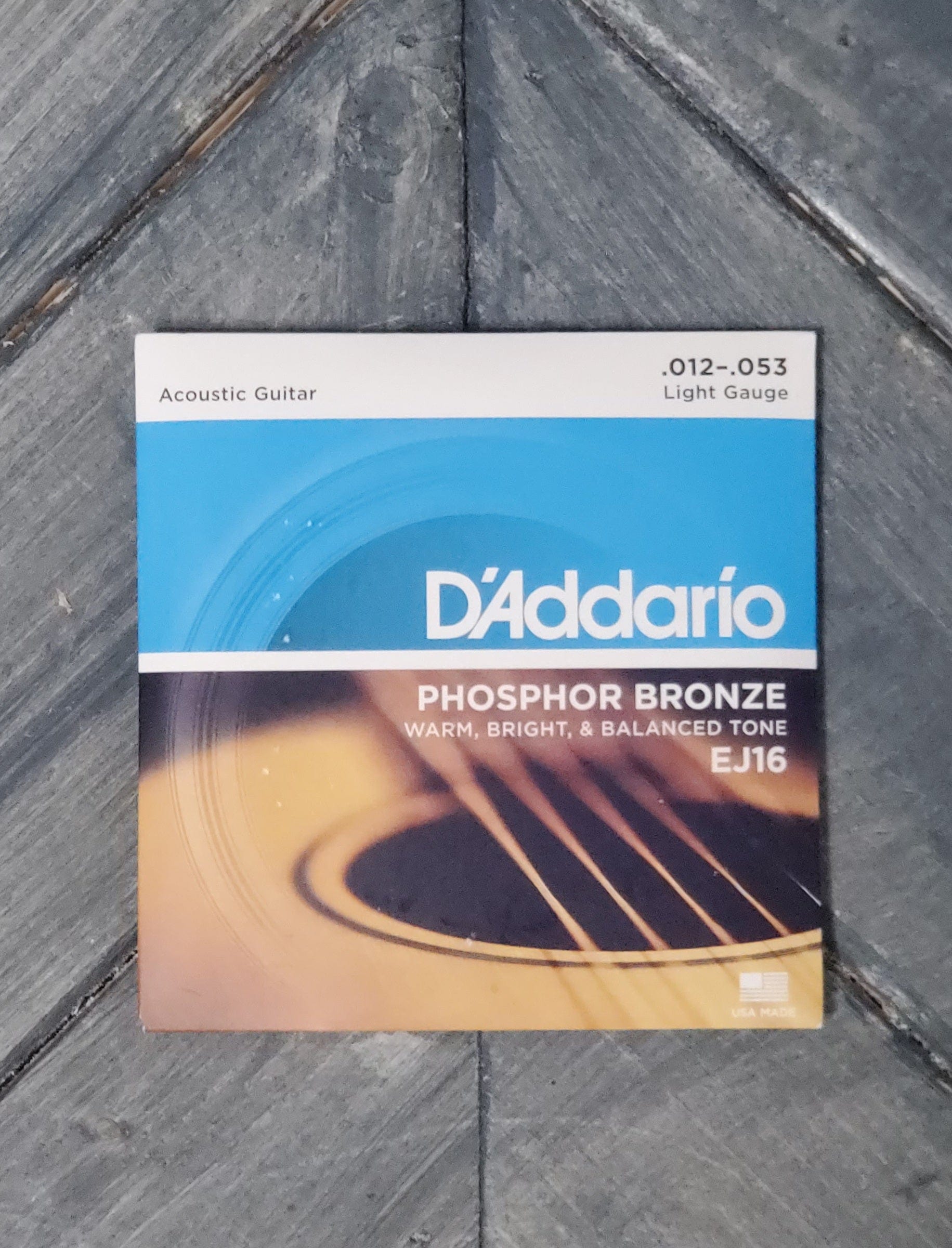 D'Addario Acoustic Guitar Strings D'Addario EJ16 Phosphor Bronze Light Gauge Acoustic Guitar Strings