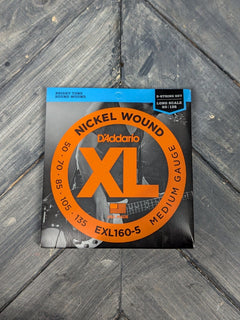 D'Addario EXL160-5 Medium 50-135 Nickel Wound 5 String Long Scale
