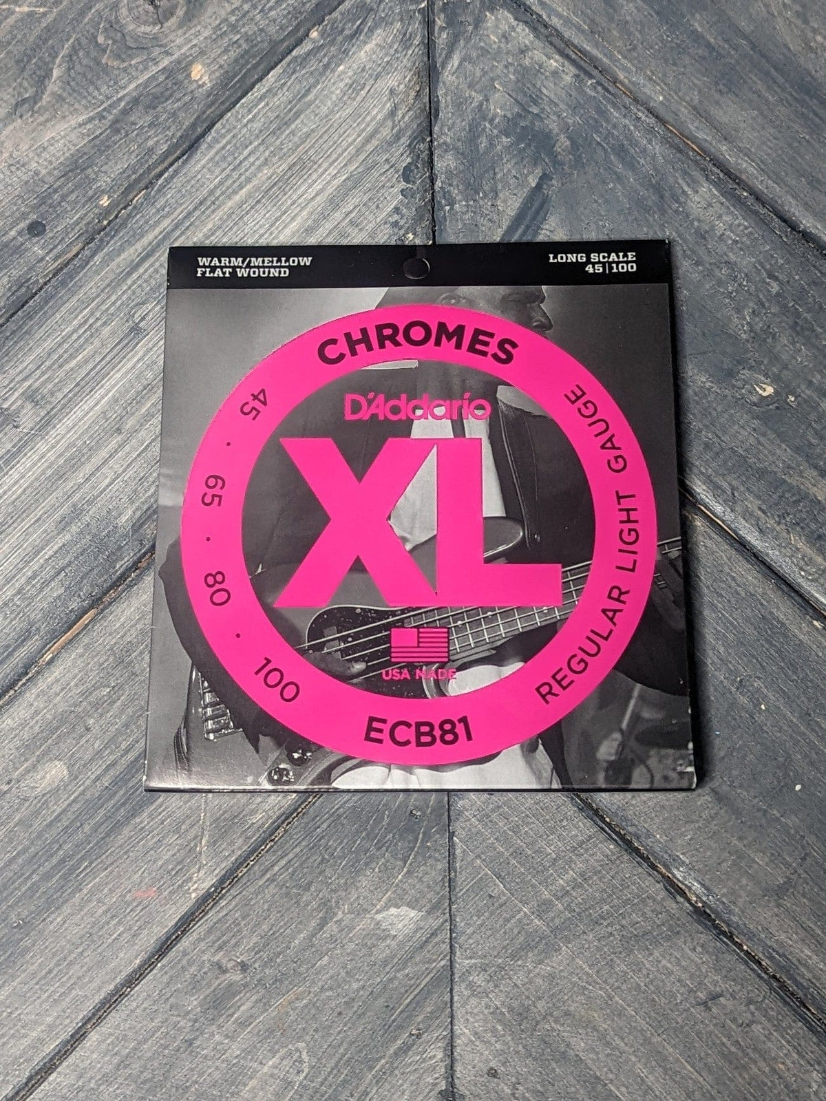 D'Addario ECB81 Chromes Flatwound Regular Light Gauge Bass Strings