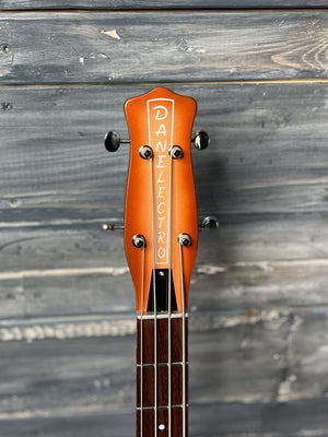 Danelectro Electric Bass Danelectro Left Handed 58 Longhorn Electric Bass-Copper Burst