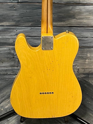 Used Davenport '52 Telecaster close up of back of body