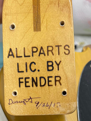 Used Davenport '52 Telecaster all parts neck label