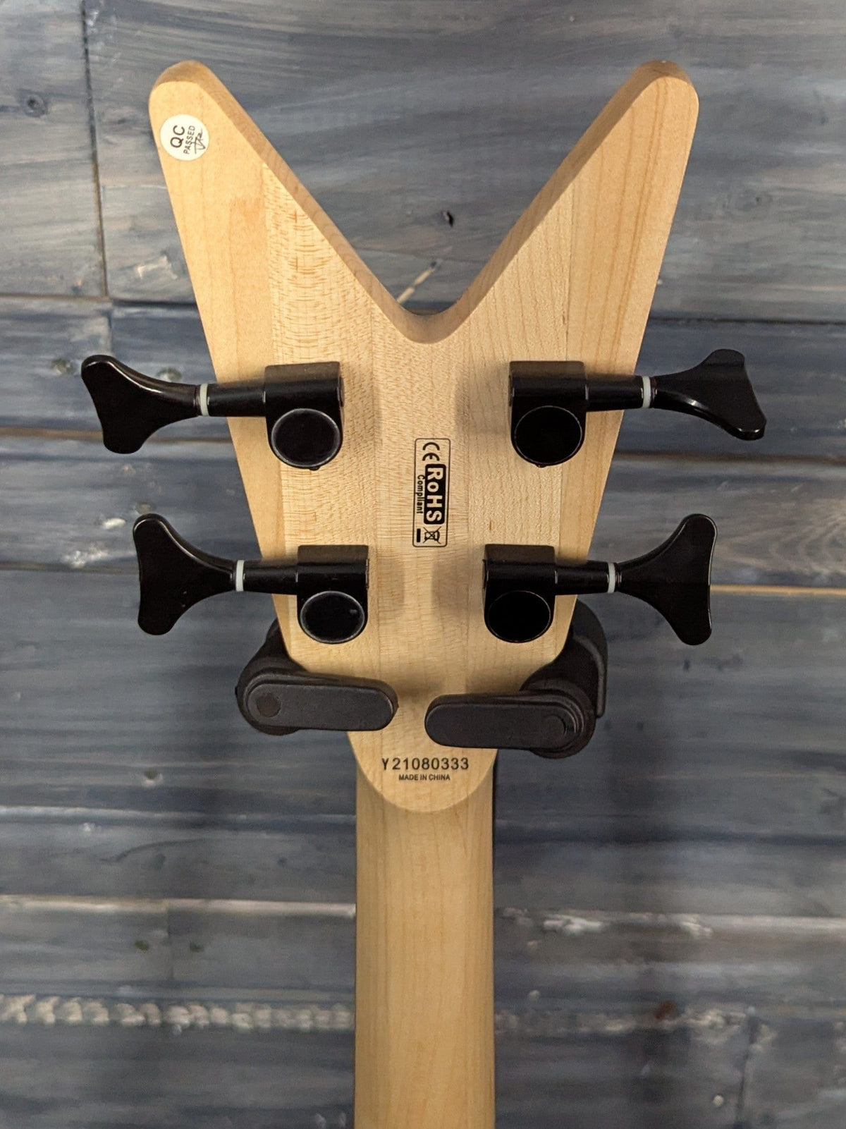 Used Dean ML Metalman back of the headstock