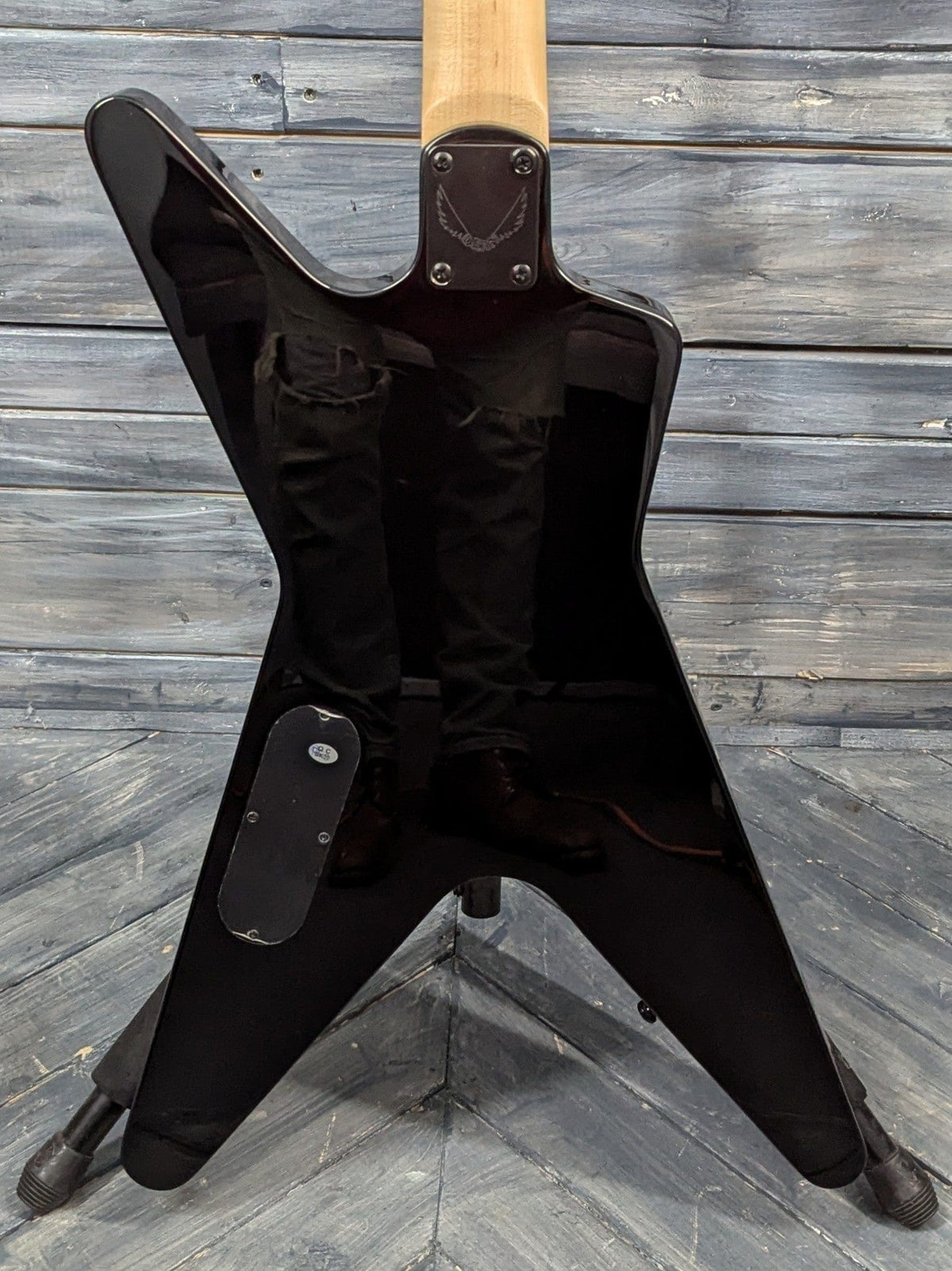 Used Dean ML Metalman close up of the back of the body