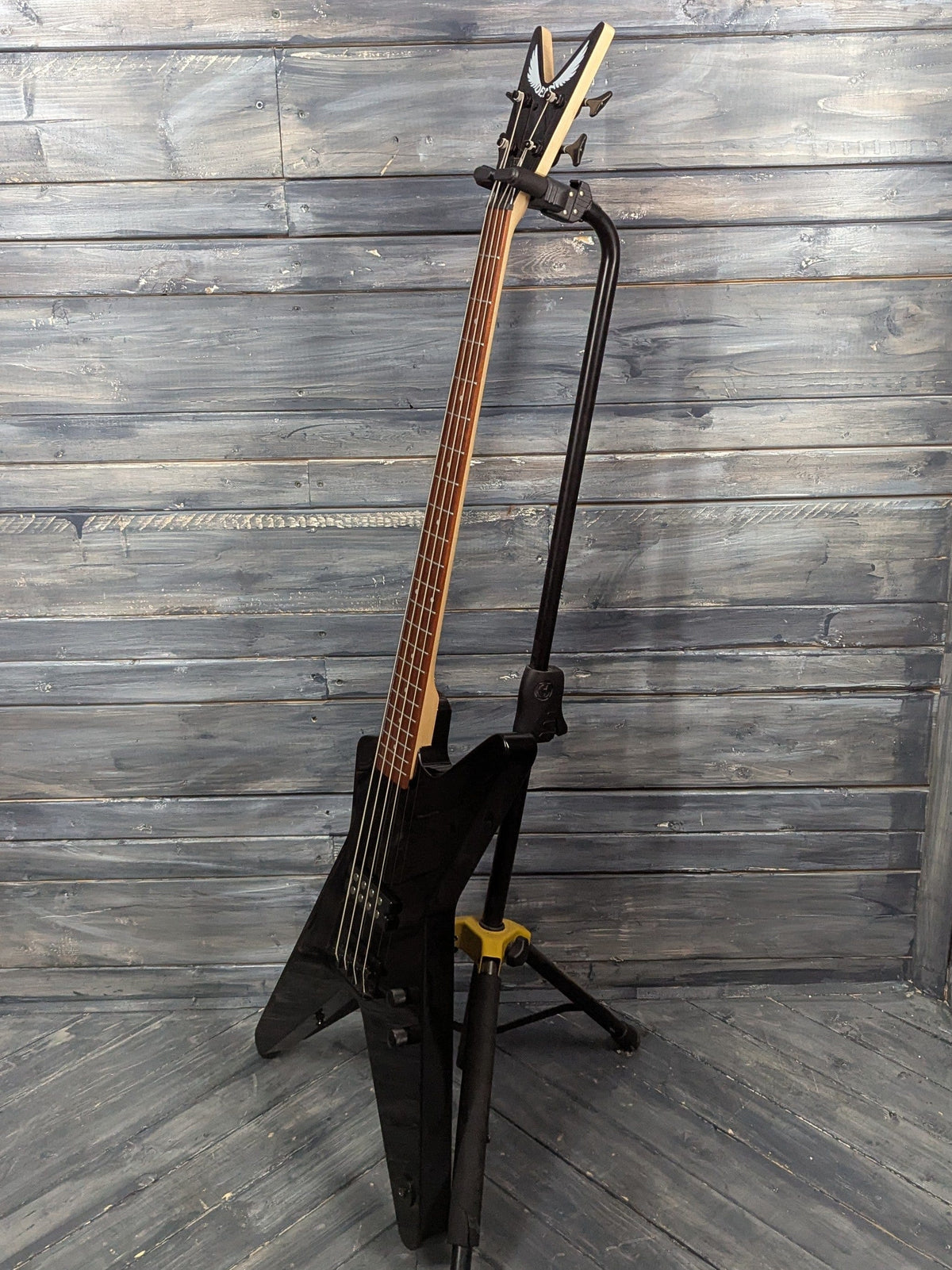 Used Dean ML Metalman full treble side view of the guitar