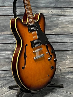 Dean Electric Guitar Used Dean Semi-Hollow 335 Style Electric Guitar with Gig Bag- Sunburst