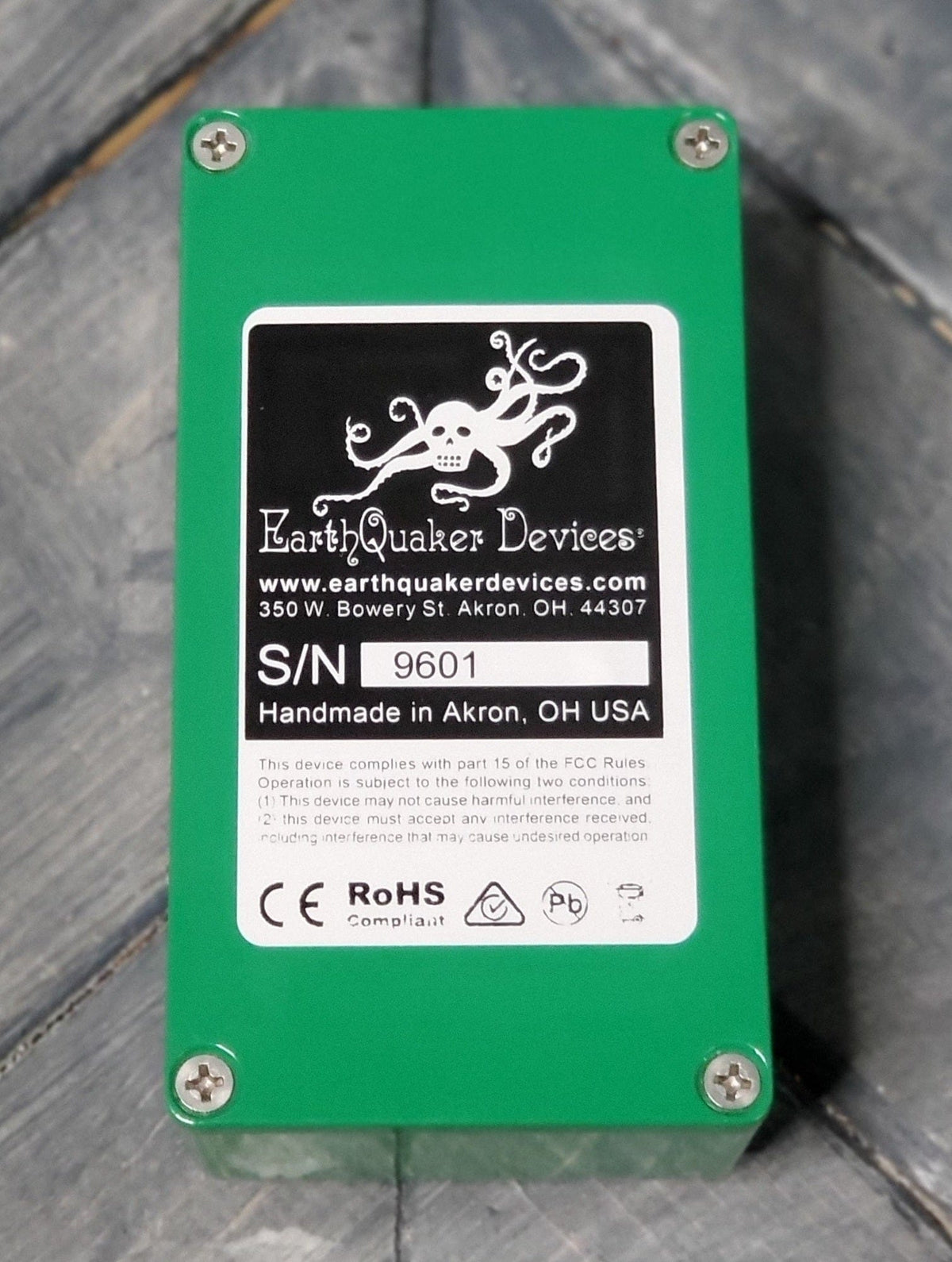 Earthquaker Devices Brain Dead Ghost Echo bottom of the pedal