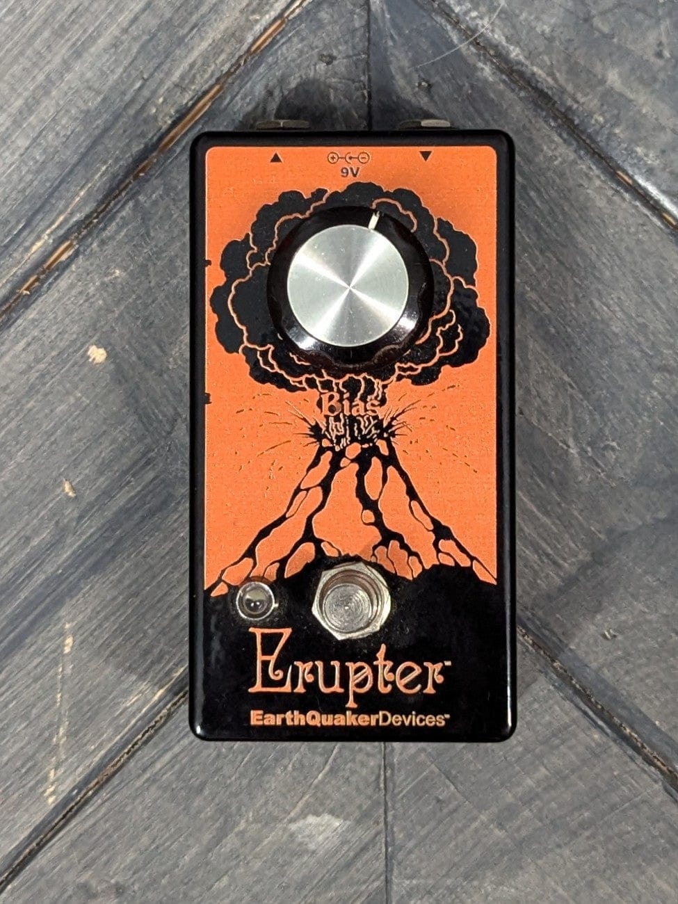 Used Earthquaker Devices Erupter top of the pedal