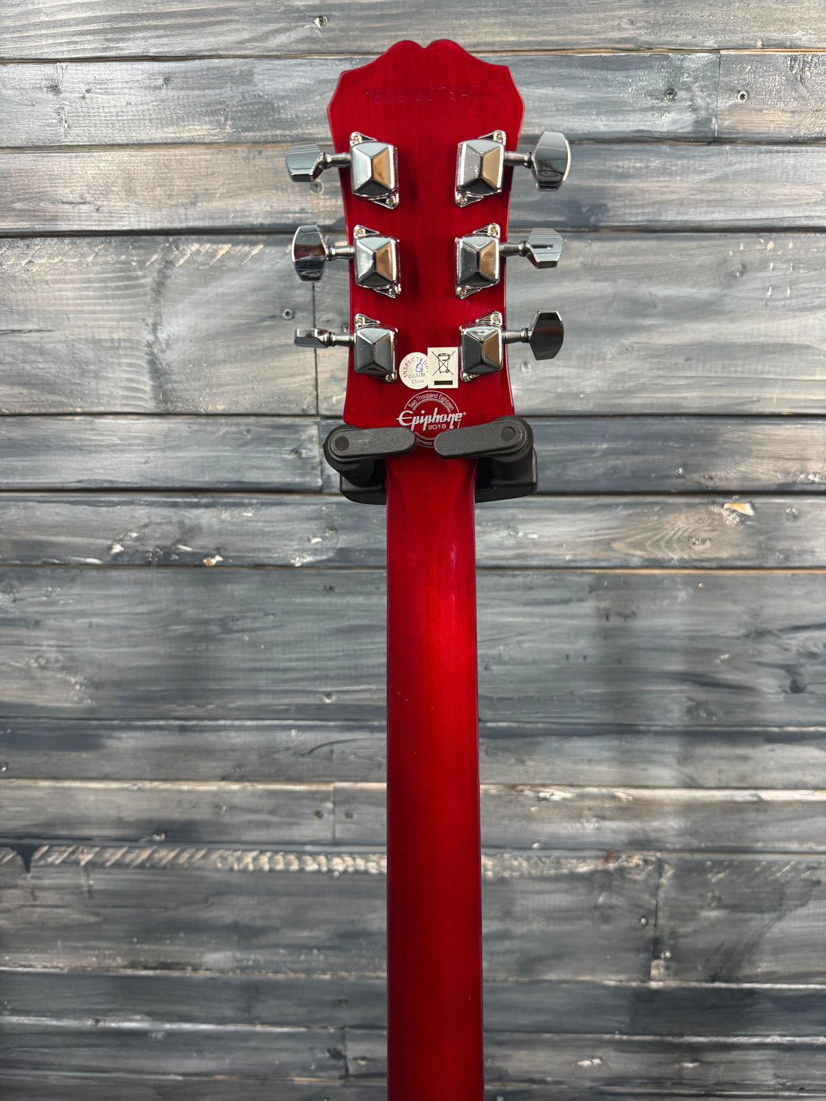 This is a photo of the back of the guitar.