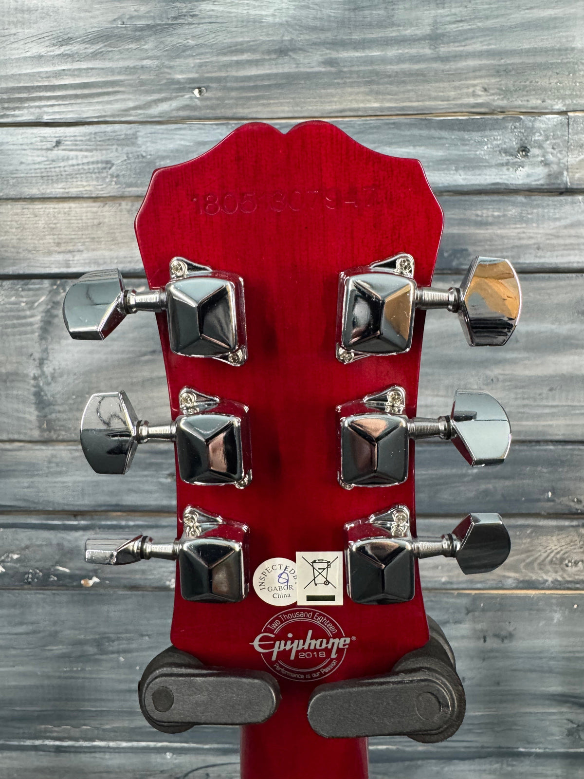 This is a photo of the back of the guitar.