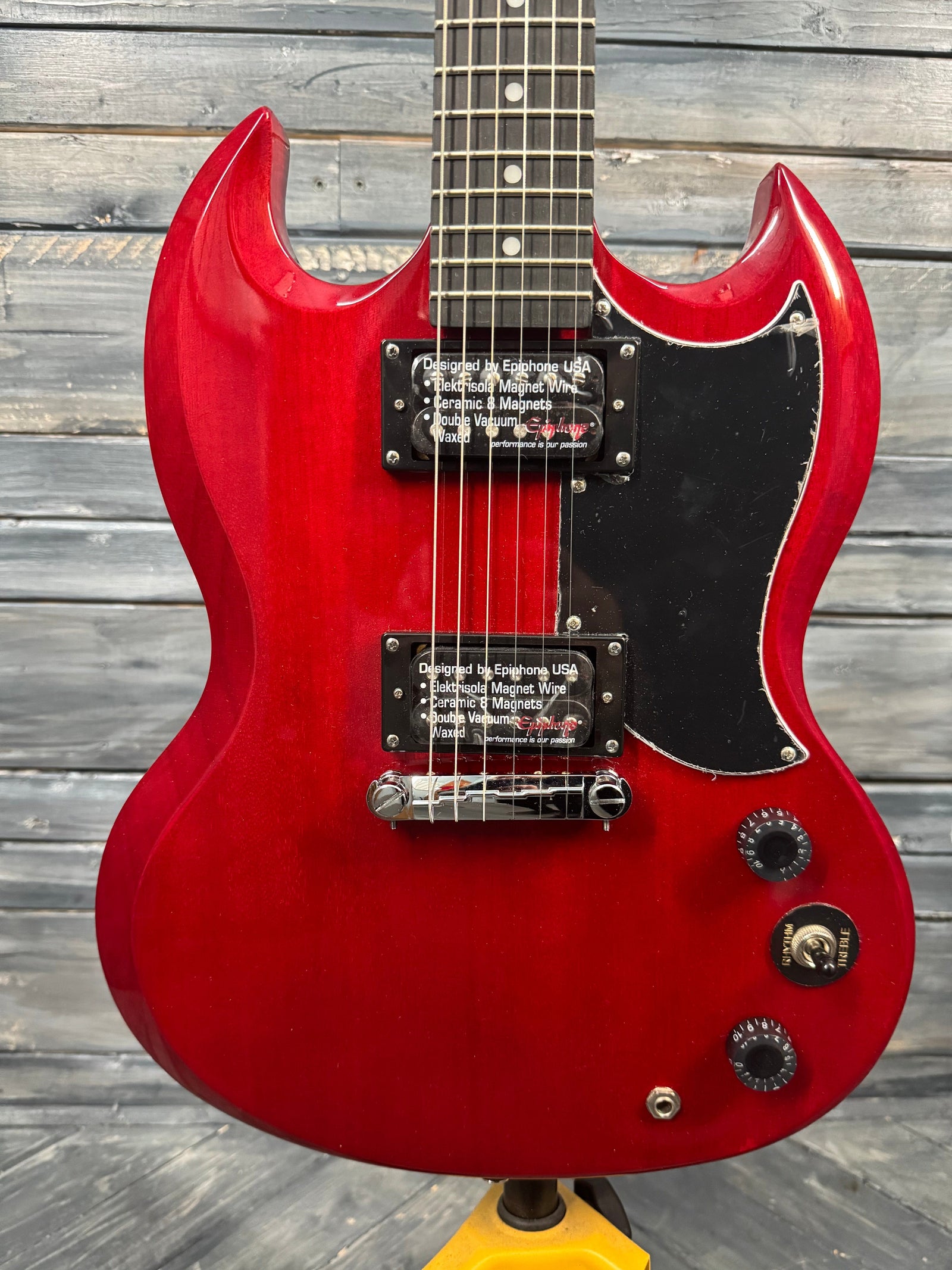 This is a photo of the front of the guitar.