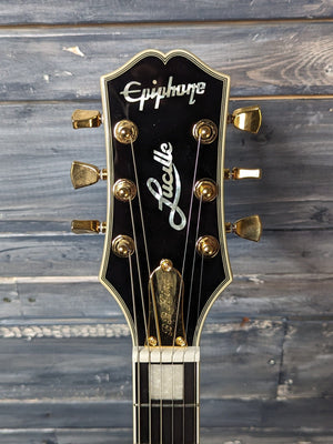 Used Epiphone B.B. King Lucille front of headstock