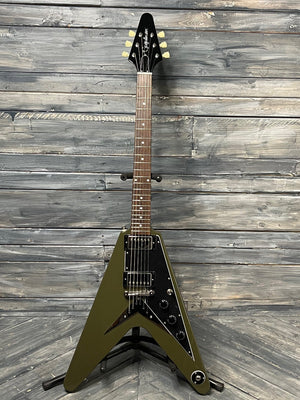 Epiphone Electric Guitar Used Epiphone Flying V with Gig Bag - Olive Drab Green