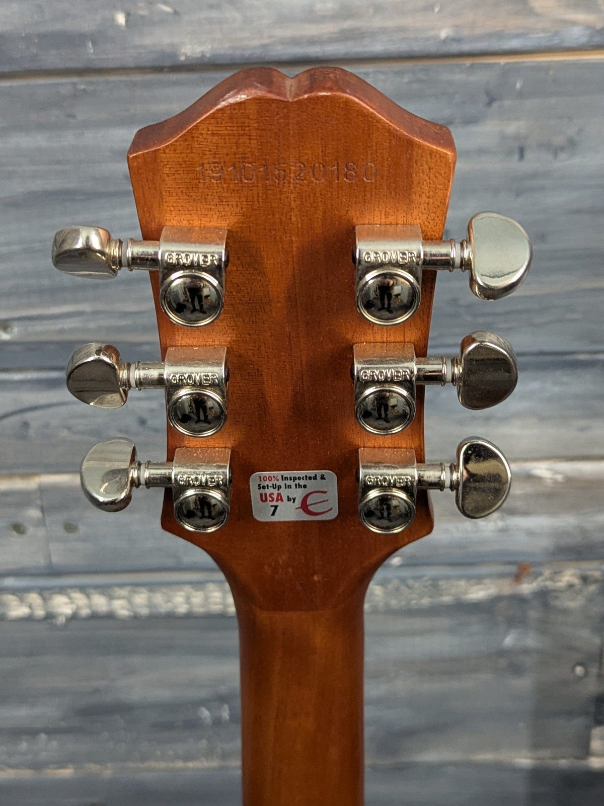 Used Epiphone Les Paul Classic back of the headstock