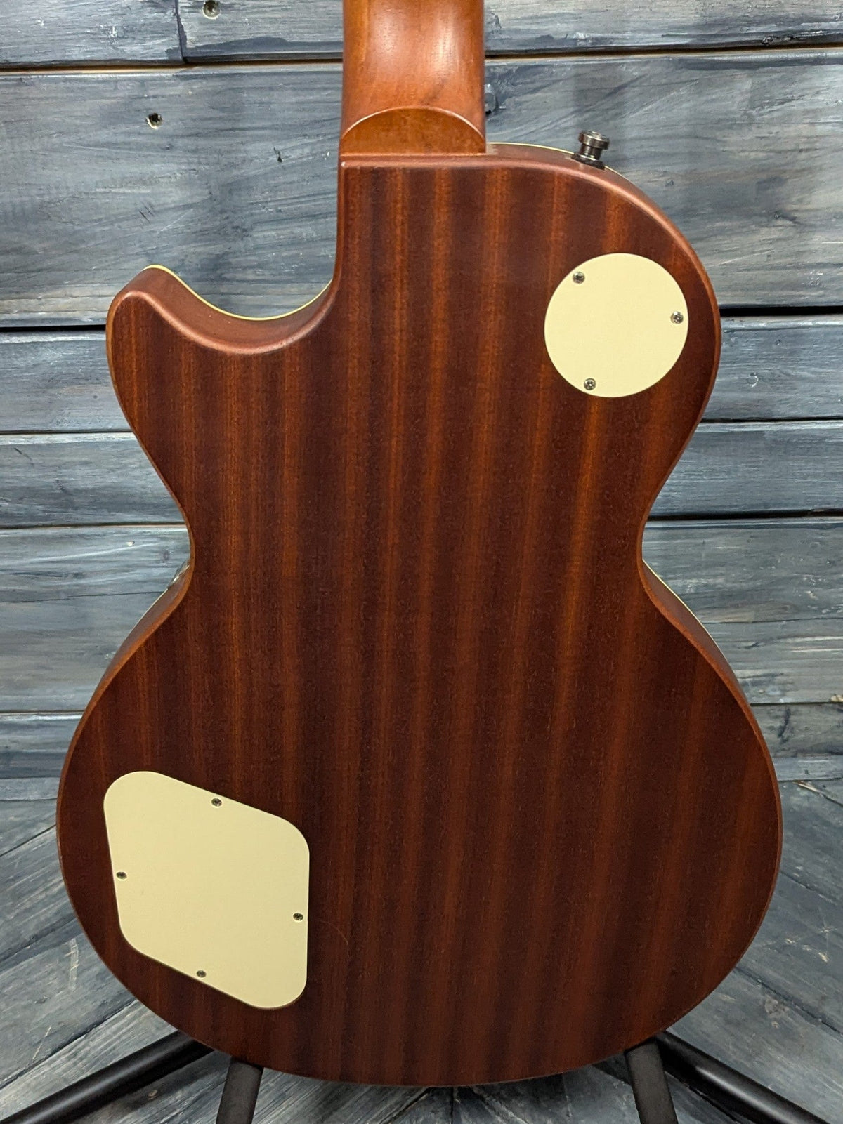 Used Epiphone Les Paul Classic close up of the back of the body