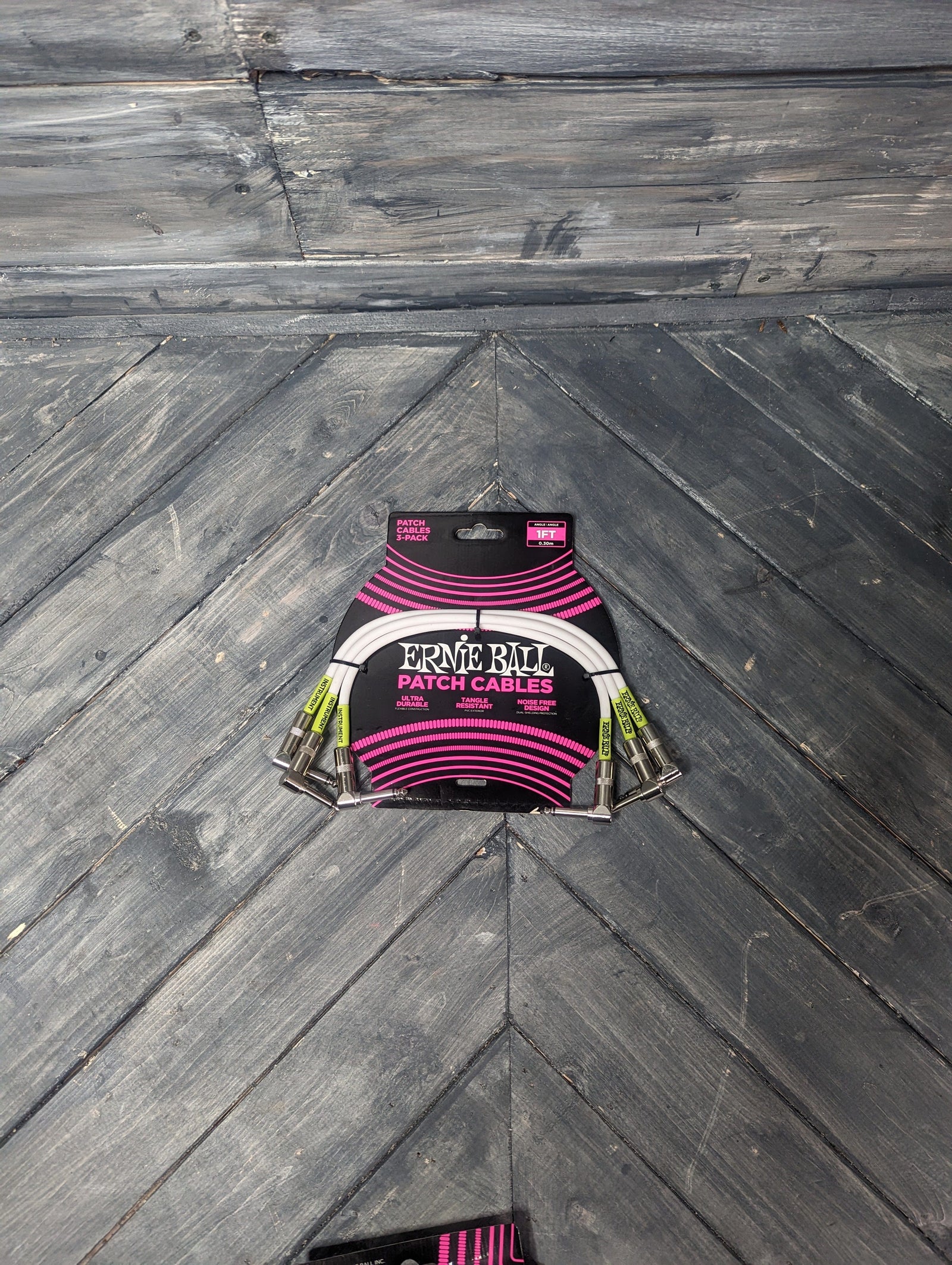 ernie ball instrument cable Ernie Ball Classic Patch Cable 1FT - White - 3 PACK