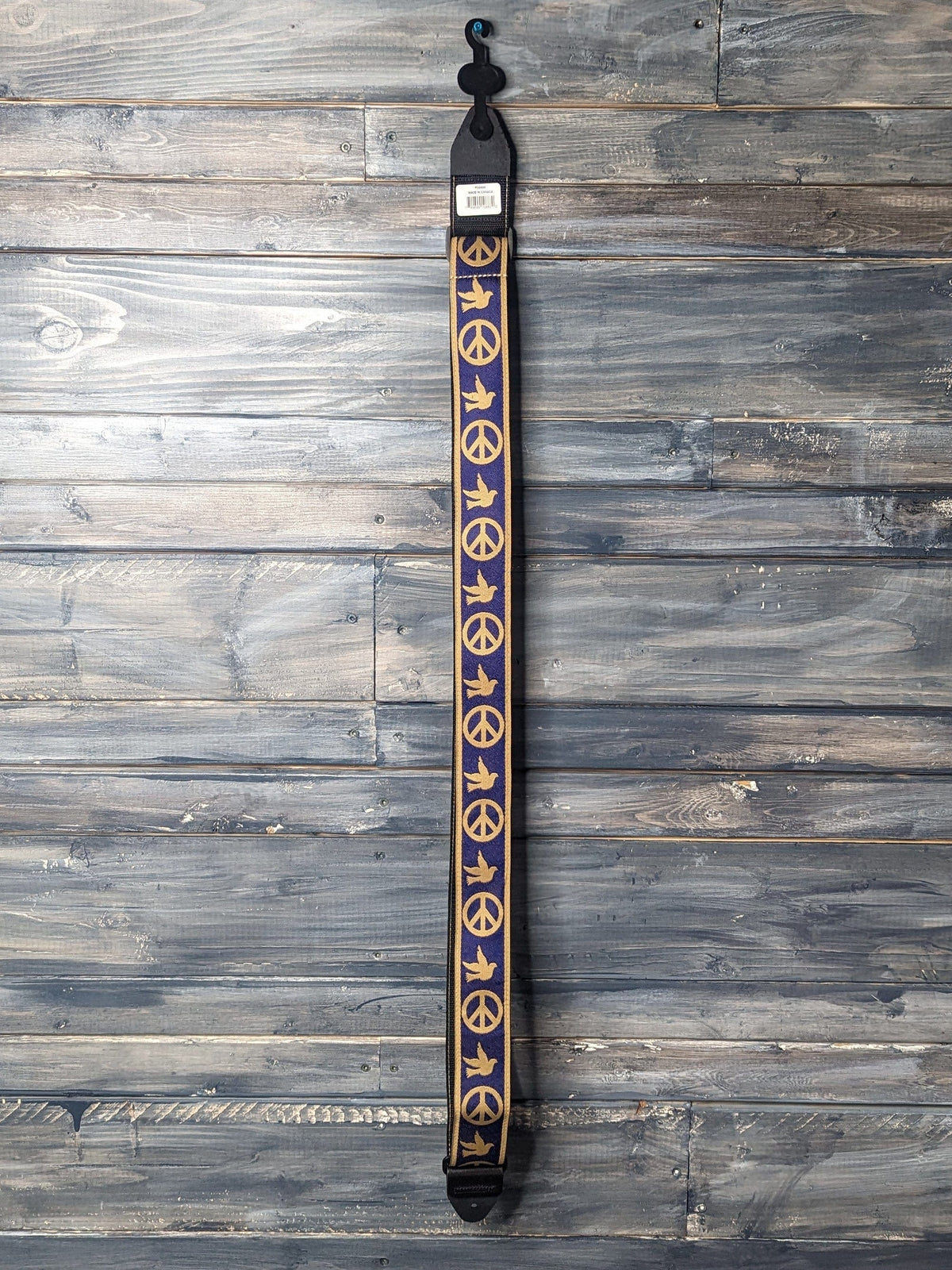 ernie ball Strap Ernie Ball P04699 Classic Jacquard Guitar Strap/Bass Strap - Navy Blue & Beige Peace Love Dove