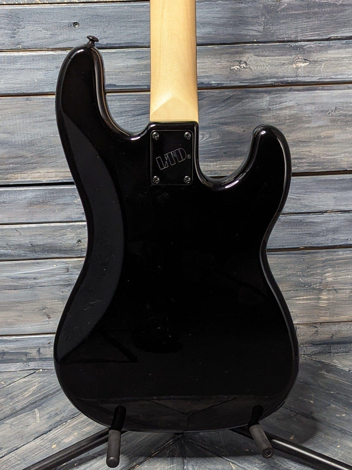 ESP/LTD Left Handed SURVEYOR '87 close up view of back of the body