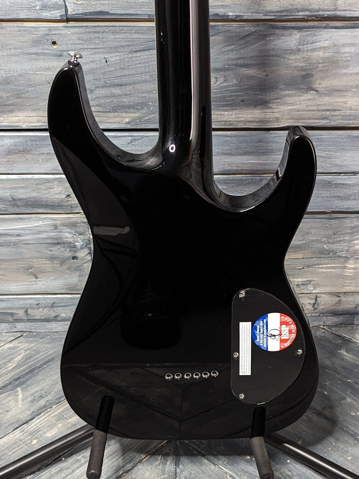 ESP/LTD Left handed SC- 20 close up of the back of the body