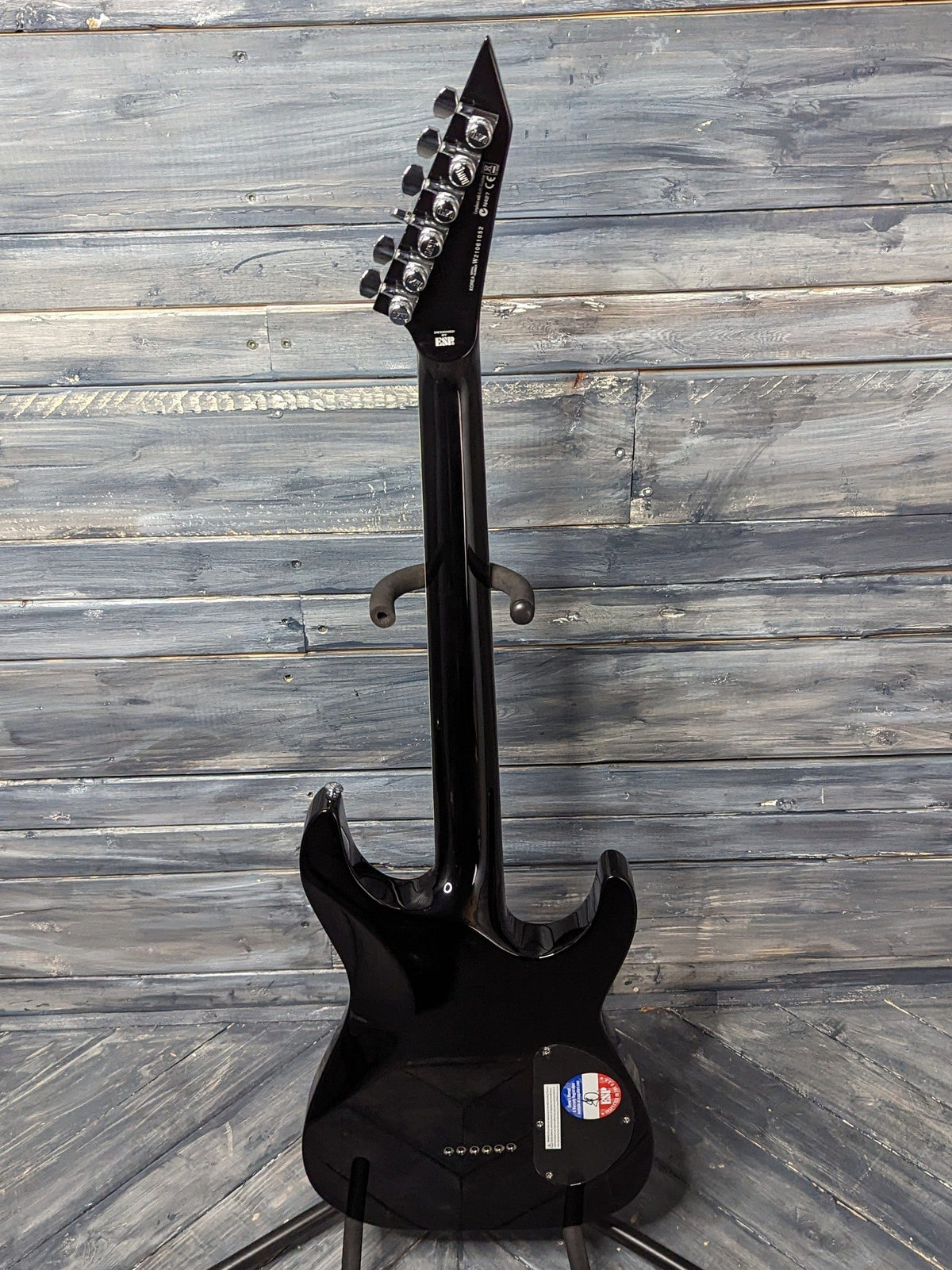 ESP/LTD Left handed SC- 20 full view of the back of the guitar