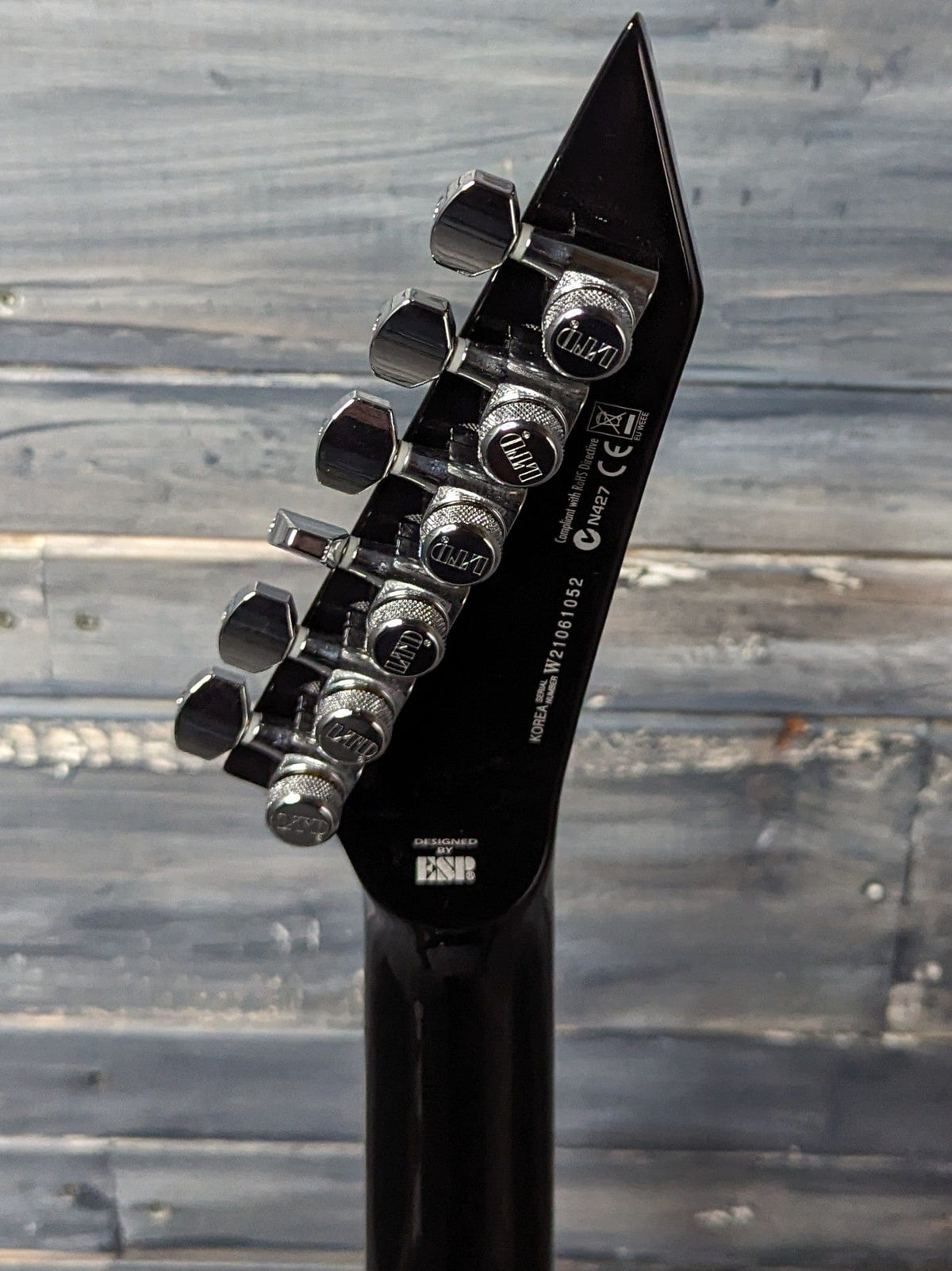 ESP/LTD Left handed SC- 20 back of the headstock