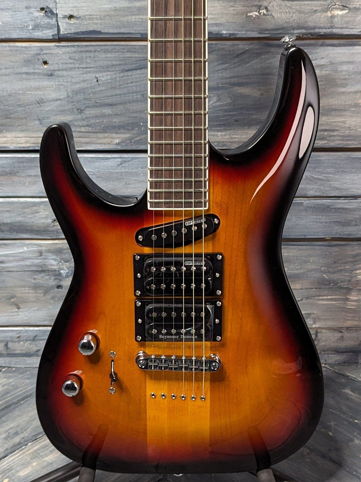 ESP/LTD Left handed SC- 20 close up of the body
