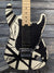 EVH Electric Guitar Used EVH MIM Striped Electric Guitar - White/Black with Hard Shell Case