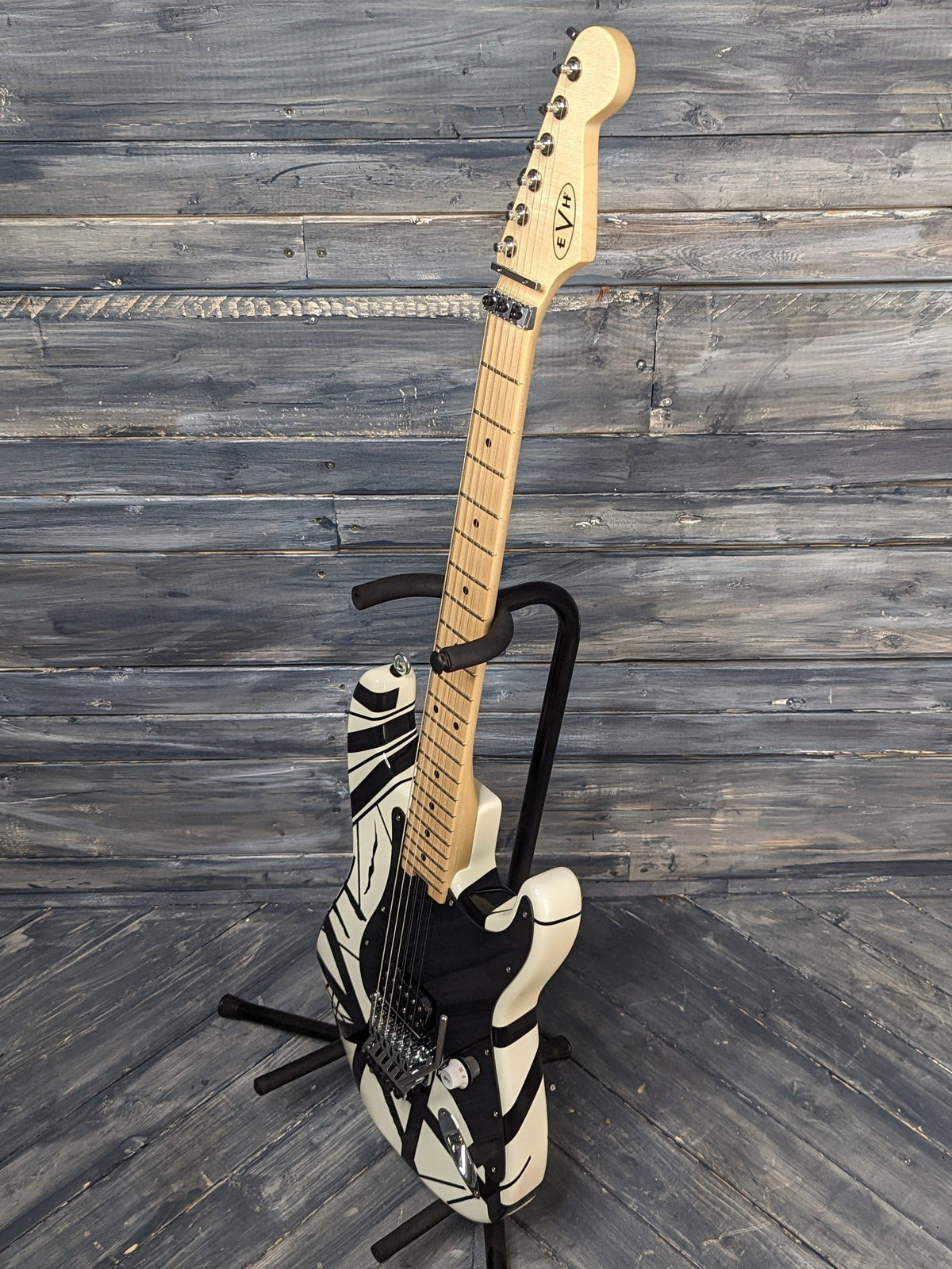 Used Fender 2021 EVH full treble side view of the guitar