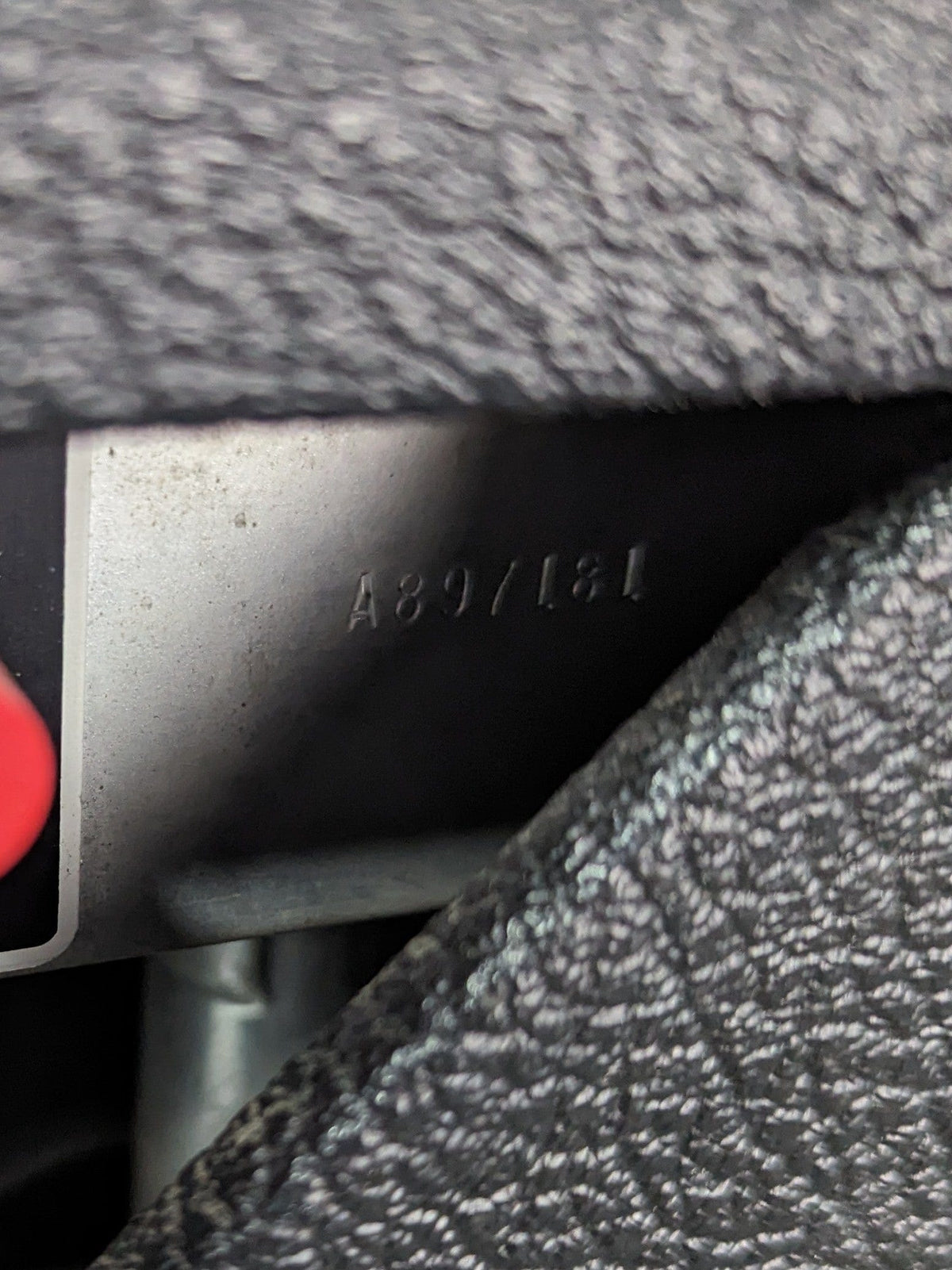 Used Fender 1978 Princeton Reverb close up of the serial number - A897181