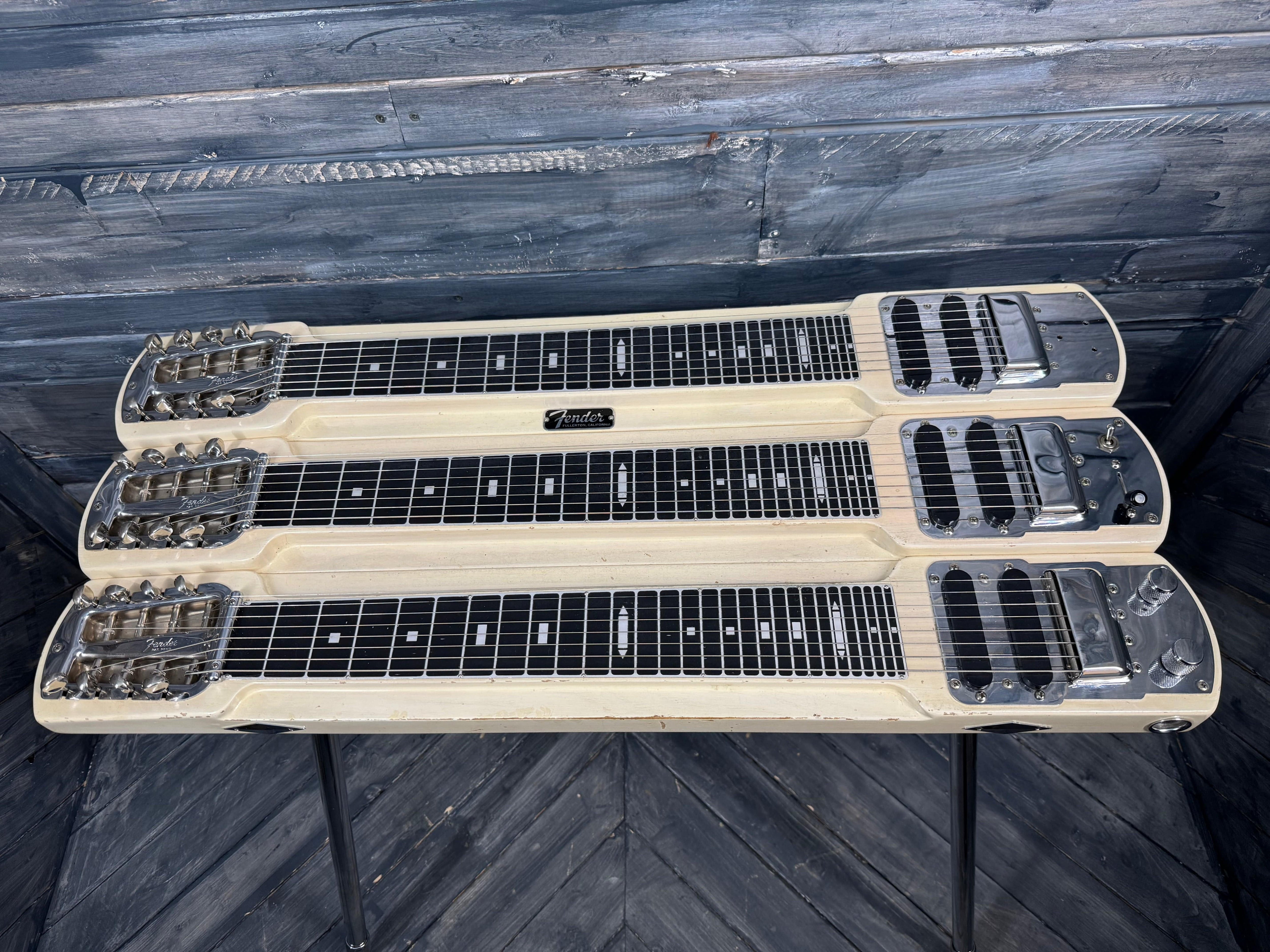 fender pedal steel guitar 1957 Fender Stringmaster T8 3-Neck Console Steel Guitar