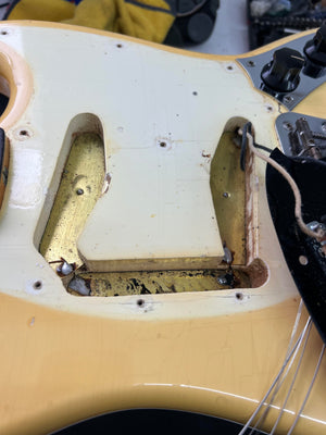 Used Fender 1965 Duosonic II body cavity for pickups