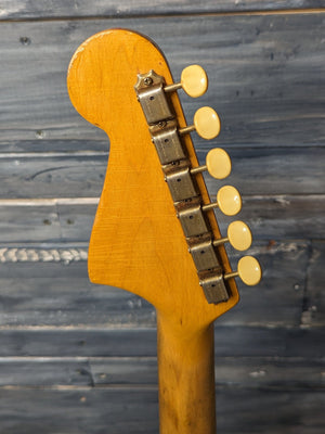 Used Fender 1965 Duosonic II back of the headstock