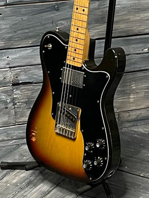 Used Fender Telecaster Custom close up of treble side of body