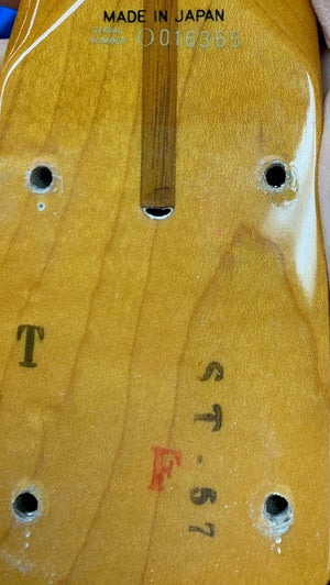 Used Fender 1993 '57 Stratocaster back of the neck